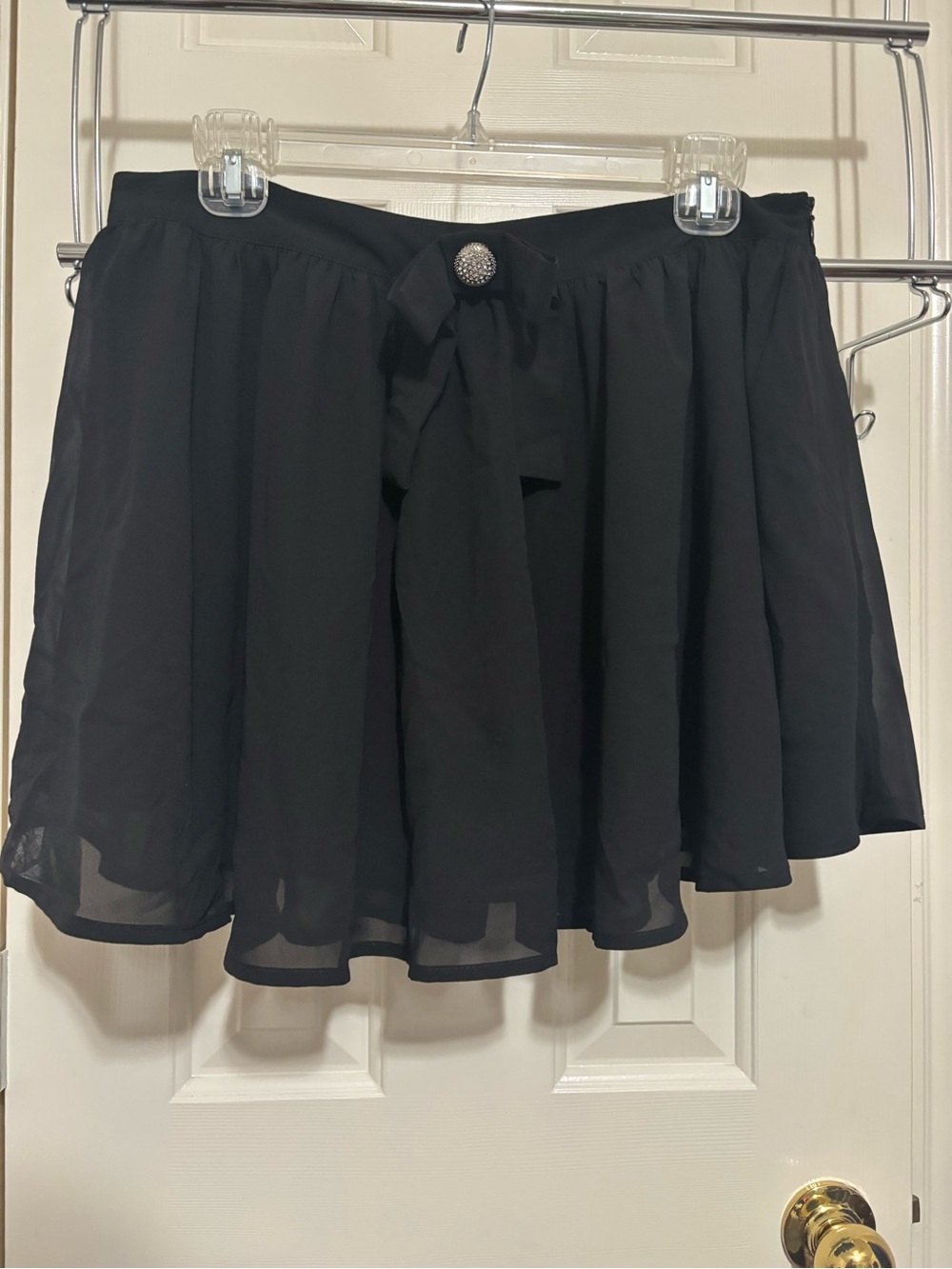 Commense One-Shoulder Black Chiffon Mini Skort Set - Picture 10 of 10